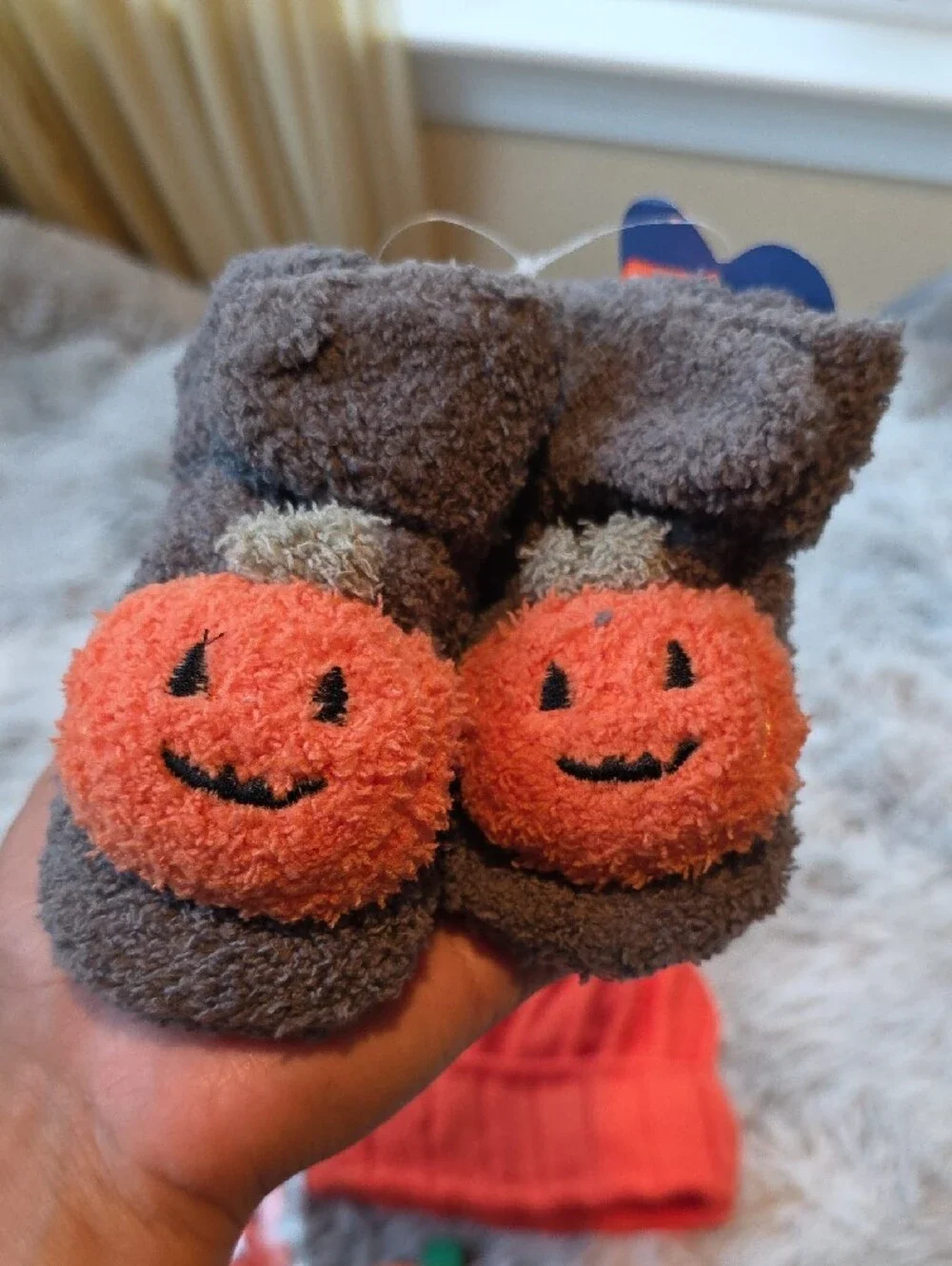 🎃Kids Orange Pumpkin Hat Seasonal Knit & Jack-O'-Lantern Beanies Pumpkin Slippe